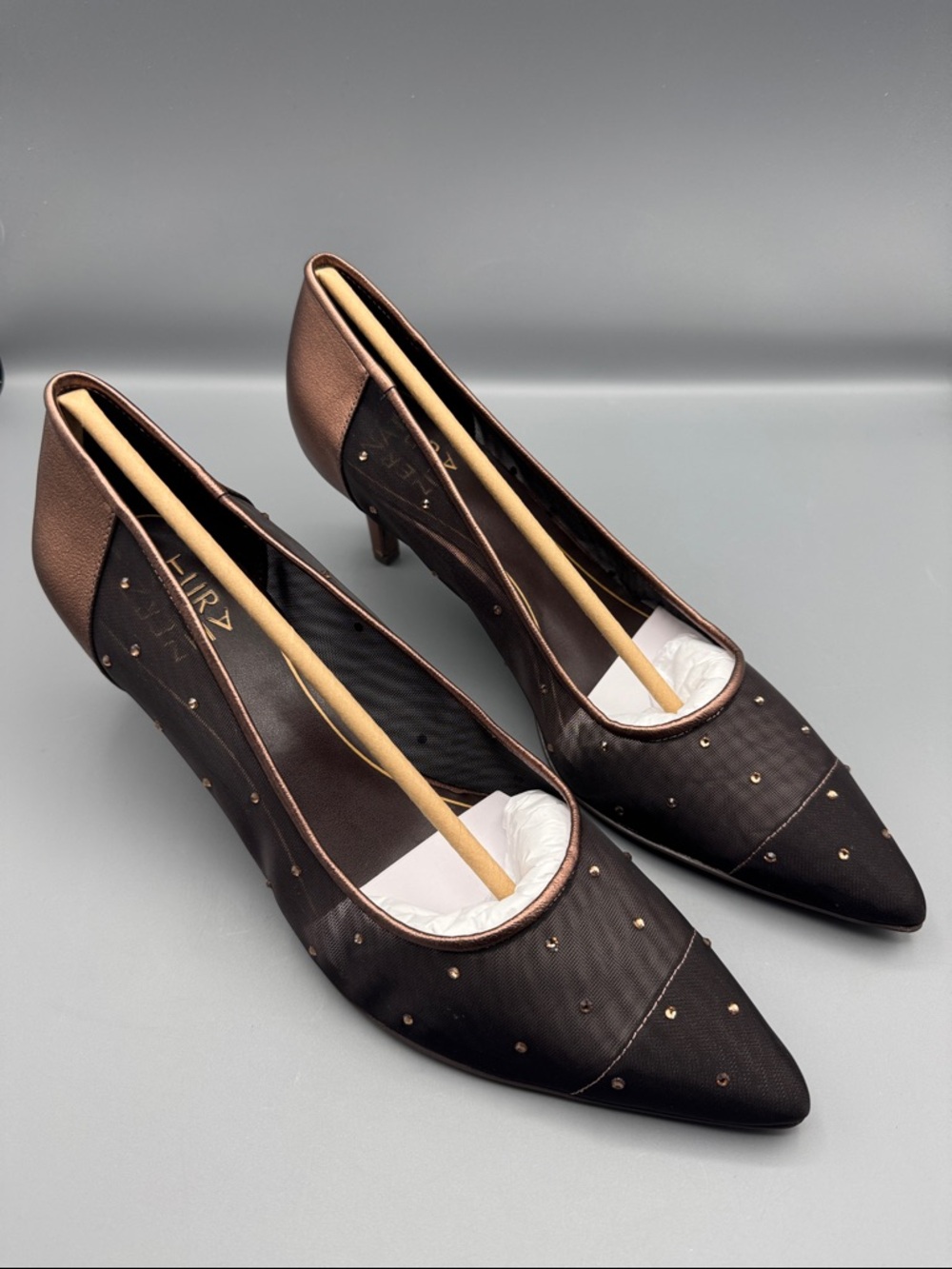 Naturalizer Women's Everly 4 Pump Chocolate Faux Leather & Mesh